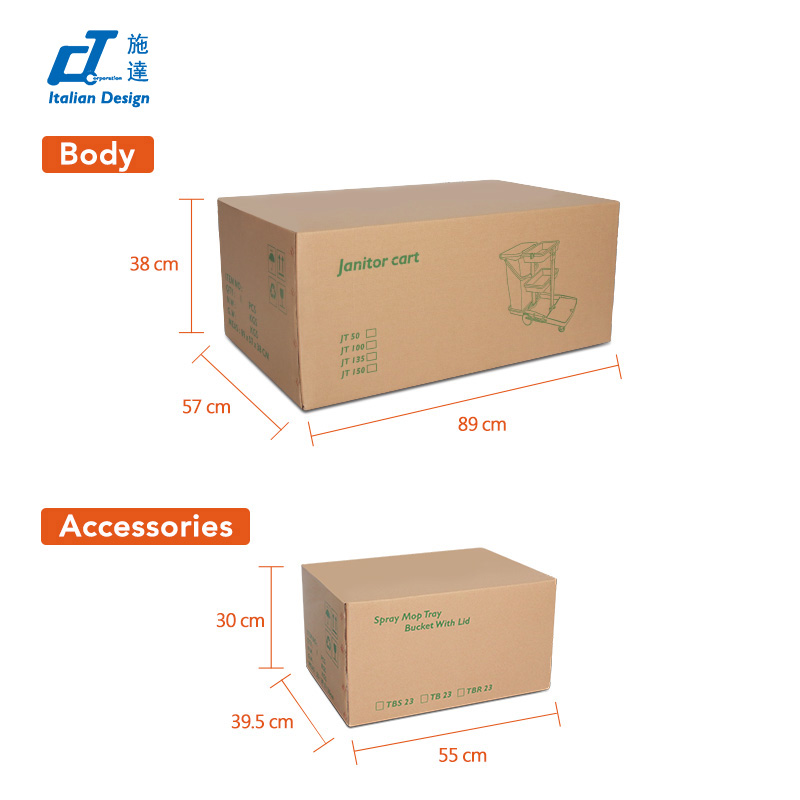 CT Basic Version No-Dirty Water System Trolley - Cleanic Cleaning Equipment